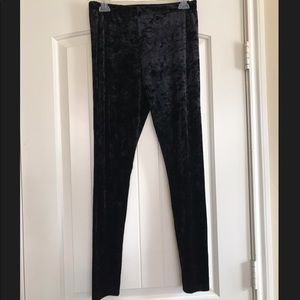 Black Velvet Leggings